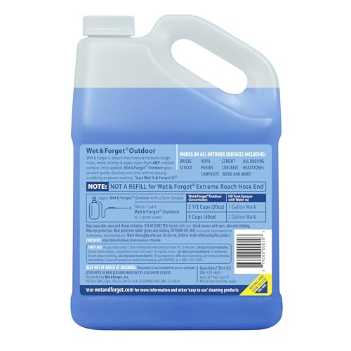 Wet & Forget Multi-Surface Outdoor Cleaner, Original, 128 Fluid Ounces