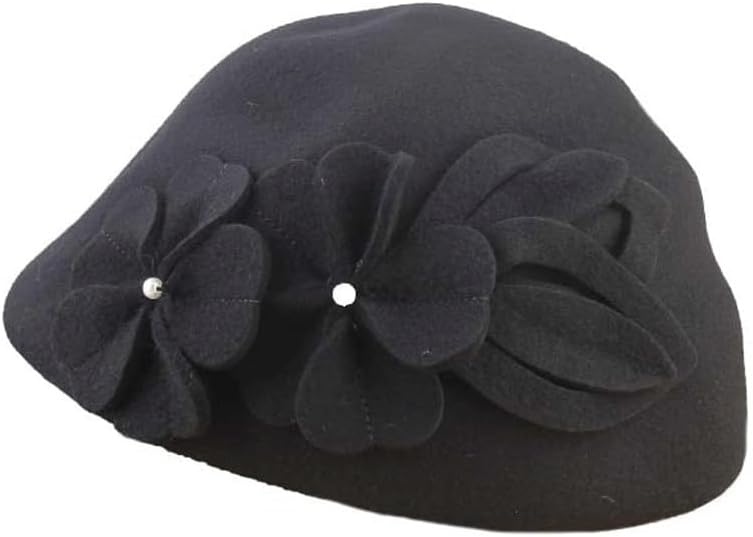 HBJWOV Beret Hat Women Winter Thick Solid Color Autumn Berets Caps Hats for Felt