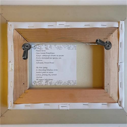 Image of Picture Frame Backing Clips 500 Picture Turn Button Fasteners Photo Frame Hardware with 500 Screws for Hanging Photos, Pictures, Drawings
