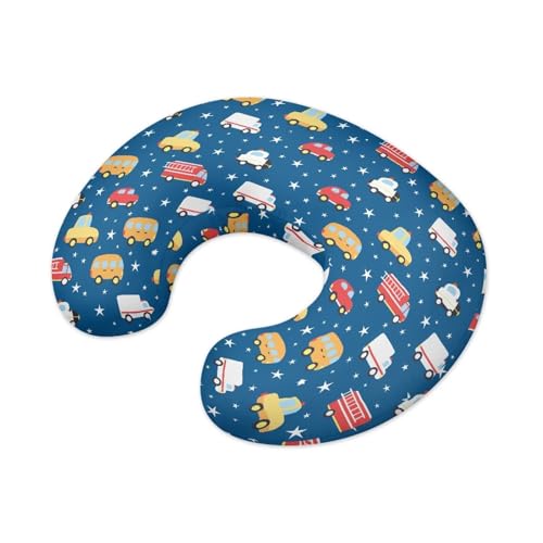 Image of Cute Car Nursing Pillow Cover Lightweight Breathable Pillow Cover for Infant Snug, Stretchy Neutral Breastfeeding Pillow Cover