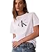 Calvin Klein Women's Monogram Logo Crewneck T-Shirt Brilliant White