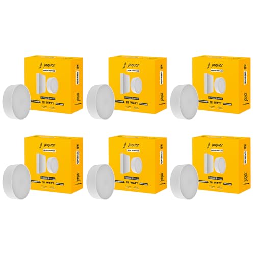 Image of Jaquar 18W Gem Trimless Round Surface Downlight Cool White Pack 6