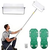 【Kit de herramientas de suelo autonivelante todo en uno para proyectos de epoxi y cemento】El kit completo incluye todo lo necesario para suelos de hormigón y epoxi: un rodillo de púas de 9 pulgadas, poste de extensión ajustable de acero inoxidable de 77 pulgadas (5 secciones), zapatos de punta duraderos, tablero de clavos, tornillos y correas. Ideal para compuestos autonivelantes, aplicación de resina epoxi y tareas de alisado de suelos, sin faltar herramientas, listo para usar.
