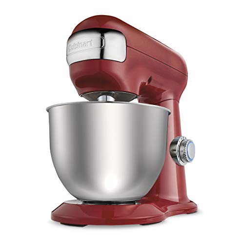 Cuisinart Precision Master 4.5-Quart Tilt-Head Stand Mixer, 12 Speed, 300W, Includes Bowl, Dough Hook, Chef's Whisk and Flat Mixing Paddle, Red (SM-48RC) - Image 3