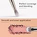 TEOYALL Eye Crease Brush, Soft Dense Synthetic Bristles Eyeshadow Brush Flat Concealer Brush For Powder Cream Concealer Highlight