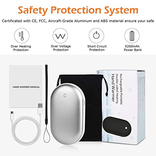 Mieuxbuck Rechargeable Hand Warmer, Electric Hand Warmers 5200Mah, Portable Usb Hand Warmer Pocket Size For Women, Heat Therapy, Outdoor Sports #TOP5