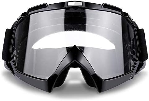 Motorcycle Motocross Goggles, ATV Off Road Bike Glasses for Men, Women & Youth Dirt Bike Riding, Cycling, Ski Snowboard Sports Outdoor Goggles, Windproof Dustproof UV400 Protection Clear Lense