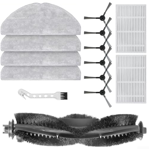 WIIYENA Robot Vacuum Accessories Kit for ILIFE V20 for Laresar for L10 for Lydsto R1D Edge for Rook for Vyzzle D10 Filter Main Side Brush Mop Cloth Kit