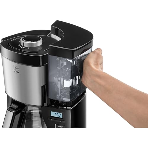 Melitta Filter Coffee Machine, Look V Timer Model, Stainless Steel, 21 x 24 x 33.5 cm, Black, Art. No. 6766591 - Image 4