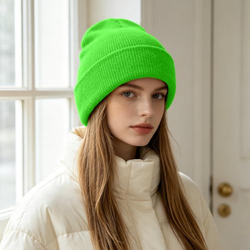Image of ZOORON Beanie for Men Women Slouchy Winter Beanie Hats Cuffed Skull Caps