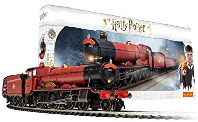 Hornby Hobbies Warner Brother's Harry Potter Hogwarts Express Electric Model Train Set HO Track with US Power Supply R1234M, Red & Black