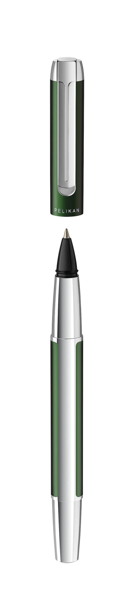 Pelikan Tintenroller Pura R40, Waldgrün, hochwertiger Roller im Geschenk-Etui, 822886