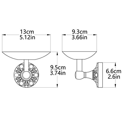 Doitool Antique Copper Soap Dishes Oval Soap Holder Wall Mounted Soap Dish Holder Soap Holder Box Kitchen Lavaory Bathroom Accessories (Black) Soap Dish #TOP4