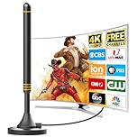 TV Antenna for Canada, Indoor Long Range HDTV Antenna, OTA Digital Antenna for Smart TV & Older TVs, Supports 4K 1080p ATSC, Free Local Channels (CBC, CTV, Global, Citytv), 19.6ft Cable