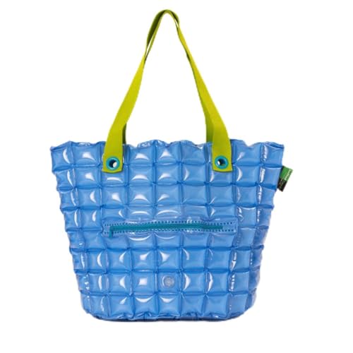 Bolso de mano inflable para mujer azul XL miniatura 1