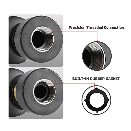 Lichamp FHN-A102BK Hose Nozzle, Lichamp 2 Pack Heavy Duty Brass Fireman Style High Power Leak Proof Adjustable Garden Water Sprayer thumb #3