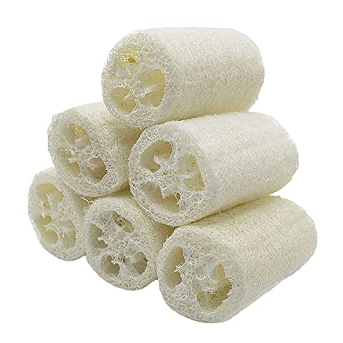 JUHONNZ Loofah Natural,6 PCS Esponjas de Luffa Nature Esponja Exfoliante Esponja Ducha de Lufa...