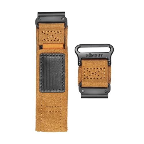 Bracelet de montre en cuir suédé fait main 20mm pour un style Garmin Fenix élégant