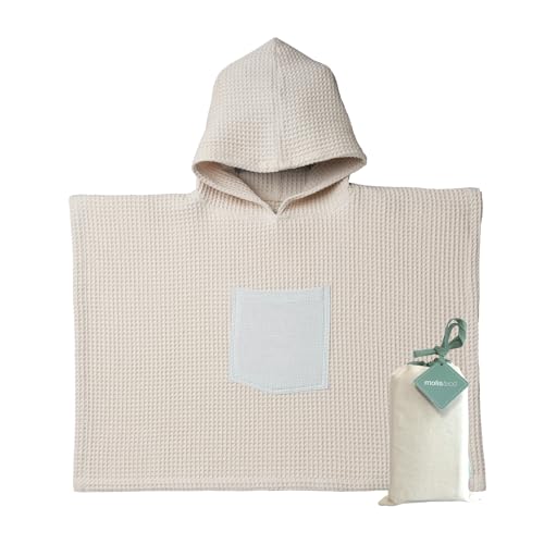 molis&co. Poncho de Baño para Niños de 1-2 años. Zinnia. Toalla con Capucha para Playa. Bata de baño para niño Ligera y Compacta. (Oeko-Tex 100).