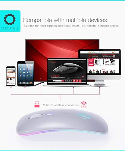 Image showing the iMICE mouse connected to various devices like laptops, desktops, and mobile phones