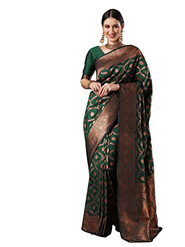 Image of Avantika Fashion Women's Kanjivaram Soft Silk Saree With Blouse Piece