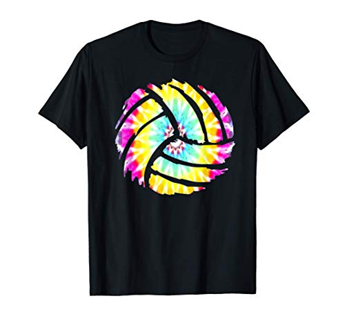 Maillots de volleyball pour garçons et filles - Volley-ball coloré tie dye Filles Adolescentes T-Shirt