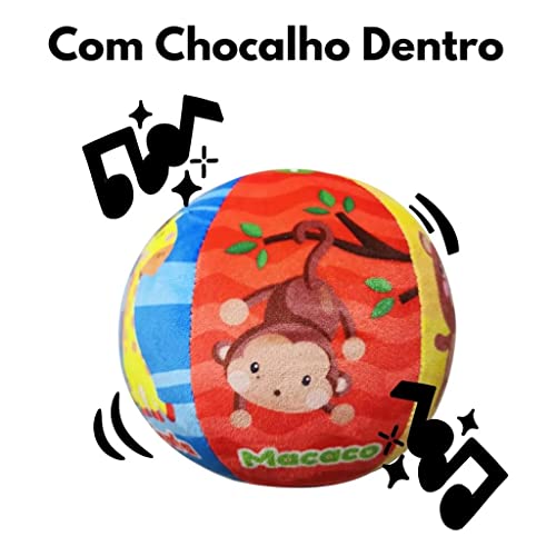 Bola Chocalho Baby Poliéster 17,5cm, Guta Guti