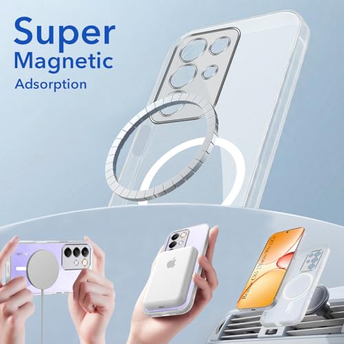 Image of Jkobi Lifetime Anti-Yellow MagSafe Compatible Clear Back Cover Case for Realme C85 5G | Realme Narzo 90x (Sleek Hard Crystal | Shockproof and Camera Protection)