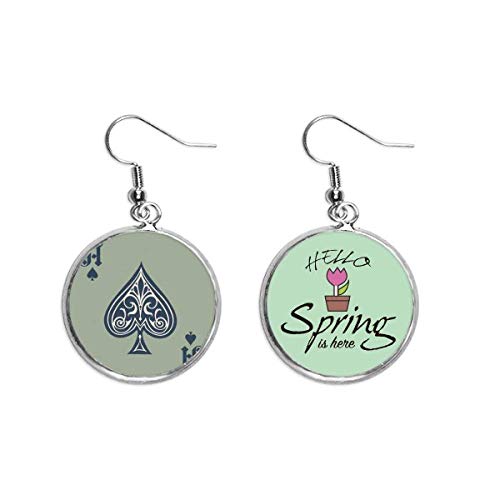 Colgante decorativo de naipes en joyas de alta bisutería primaveral