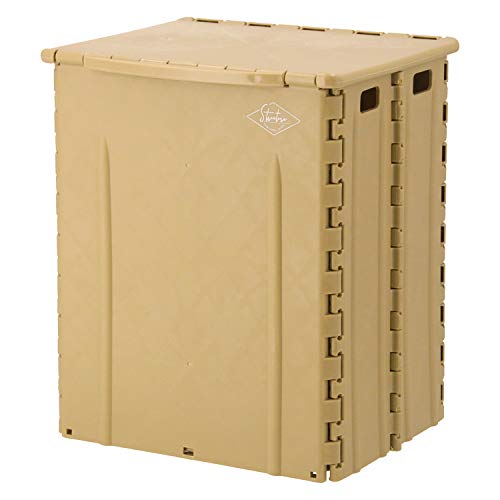 Fuji Boeki 86102 Storage Box, Camping Trash Can, Folding Chair, Outdoor Chair, Width 12.6 inches (32 cm), Sand Beige, Load Capacity 176.4 lbs (80