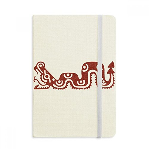 Carnet Mexique totem serpent couverture rigide tissu journal de bord A5