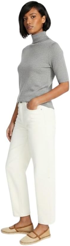Women's Time and Tru High‑Rise Barrel Jeans