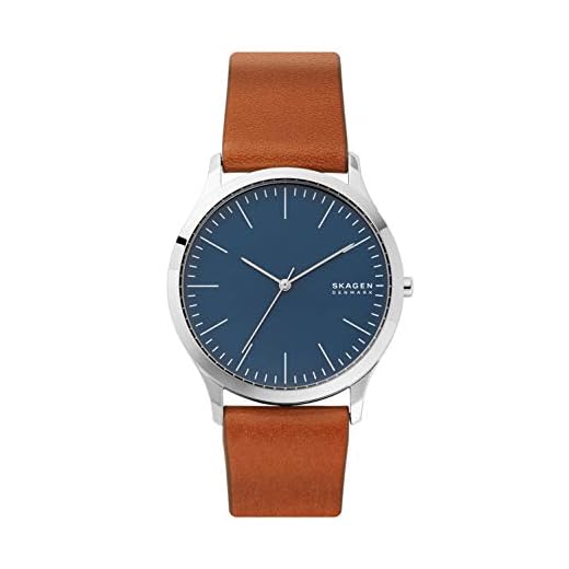Skagen Men's Jorn Quartz Leather Watch, Color: Brown, 20 (Model: SKW6546)