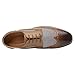 Imagen de ANUFER Hombre Guapo Bloque de Color Zapatos de Vestir con Cordones Piel Sintética Brogues SN0705243 Marrón EU42