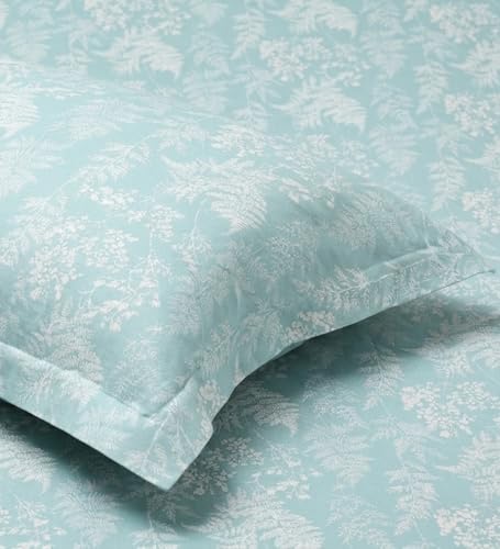 Image of Mafatlal 186 TC Metro Cotton Single Bedsheet | 90 x 60 Inch|Soft, Breathable & Lightweight | with Matching Pillow Cover| Teal Shadow
