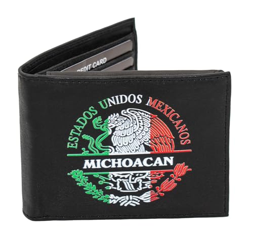 Michoacan Men printed Mexico States real Leather Wallet Cartera Estados Billetera