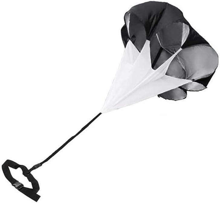 FORGO Speed Training 56" Speed Chute and Free Carry Bag Resistance Speed Chute for Adults and Kids Youth Black Color Parachute 3