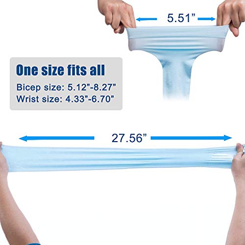 Bacophy 3 Pairs Arm Sleeves with Thumb Holes Women Men UV Protection Cooling, UPF 50 Compression Long Arm Cover 5