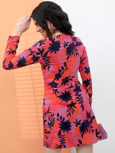 Image of Tokyo Talkies Women Fit and Flare Purple Mini /Short Dress