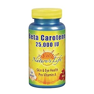 Nature’s Life Beta Carotene 25,000 IU | Helps Support Healthy Immune Function & Skin & Eye Health | Antioxidant Dietary…