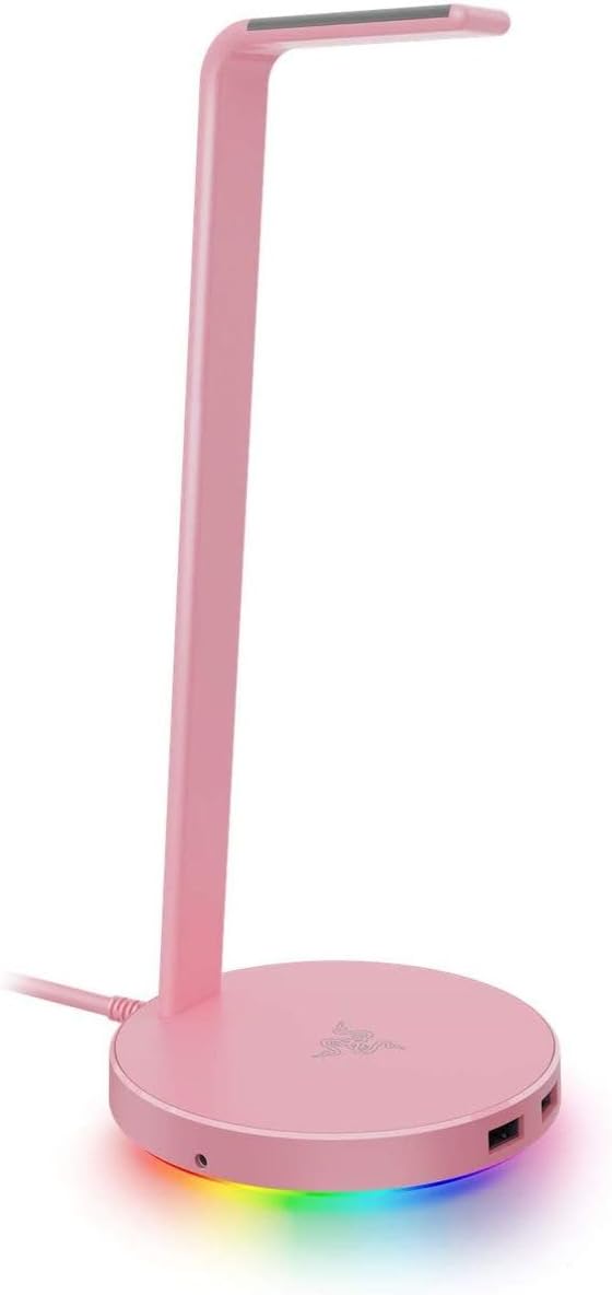 Base Station V2 Chroma Headset Stand - Chroma Rgb Lighting, Non-Slip Rubber Base, Designed For Gaming Headsets - Quartz Pink