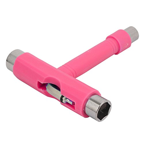 Aexit Hex Socket hand operated tools Skateboard Roller Spanner T Wrench Hand Tool Pink Model:78as548qo173
