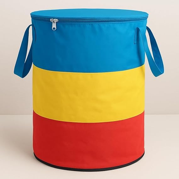 45 Liter Laundry Bag with Zipper, Large Foldable Clothes Storage Basket, Portable Laundry Organizer Bag with Handles for Dirty Clothes, Home & Travel Use-image-13