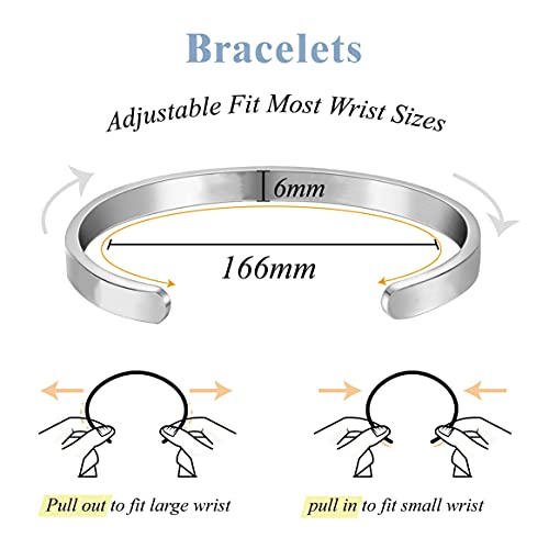 Lifequeen Bracelets For Women Mens Custom Name Engraved Religious Motivational Inspirational Mantra Christian Gift Personalized Holy Bible Verse Cuff Bangle Bracelet #TOP1