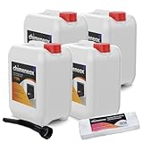 4 x 5L Bioetanol 99,5% para chimeneas de Chimeneox (con Embudo) + 2 x Esponja Fibra Cerámica