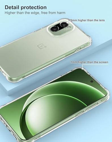 Image of REALCASE Silicone Oneplus 15R 5G Back Cover Case, Scratch Resistant Protective Crystal Clear Transparent Shock Proof Bumper Back Cover Case for Oneplus 15R 5G