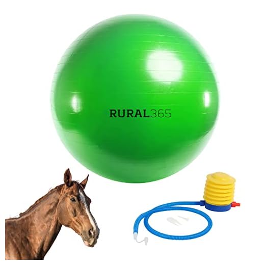 Rural365 | Large Horse Ball Toy in Green, 40” Inch Ball Anti-Burst Giant Horse Ball – Horse Soccer Ball, Pump Included
