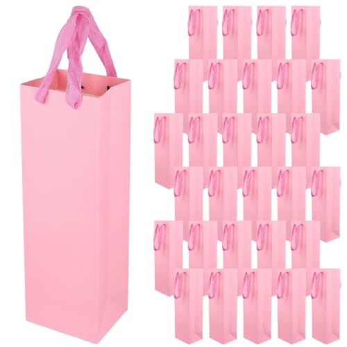 Mariage et anniversaire réussis avec le grand sac à vin en papier rose pastel SOUJAP