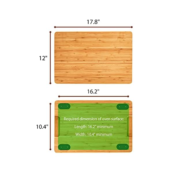 Umilife Cutting board Compatible with Ninja Foodi SP101 SP201 SP301 SP351 DCT401 DCT402 Air Fryer Oven, Accessories for Countertop Convection Toaster Oven, Creates Storage Space, Protects Cabinets - Image 7