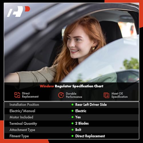 A-Premium Electric Power Window Regulator with Motor Compatible with Hyundai Accent 2000-2005, Rear Left Driver Side by A-Premium - Image 2